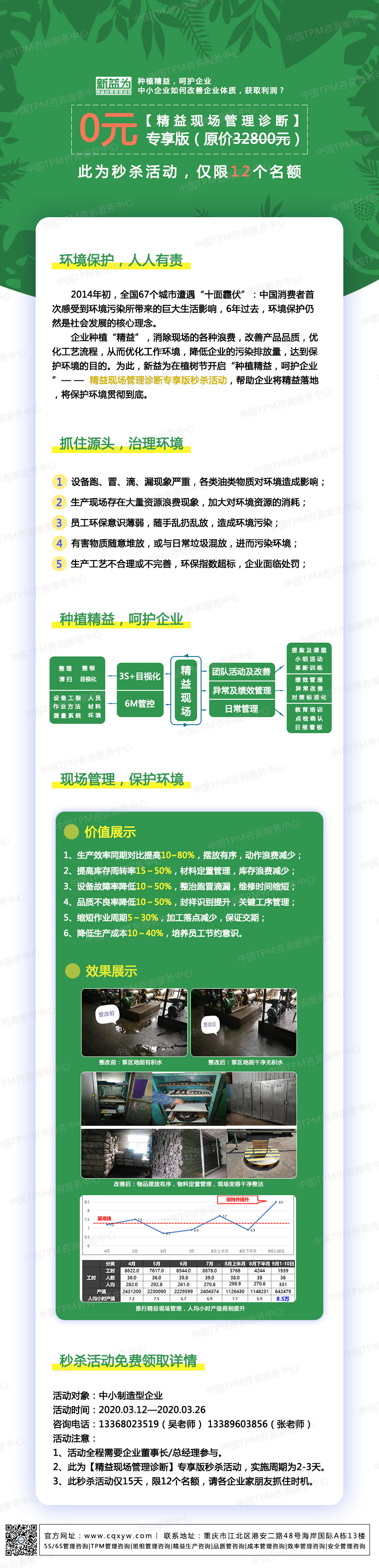 種植精益，呵護企業(yè)——精益現(xiàn)場管理診斷專享版秒殺活動